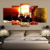 Sunset Red Wine - Luxury 5 Panel Canvas Art Wall Decor