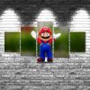 Super Mario - Anime 5 Panel Canvas Art Wall Decor