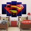 Superman Superheroes - Dc 5 Panel Canvas Art Wall Decor