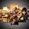 Sword Art Online - Sao 4 - Anime 5 Panel Canvas Art Wall Decor