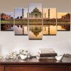 Taj Mahal 5 - Nature 5 Panel Canvas Art Wall Decor