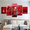 Tampa Bay Buccaneers 9 - Sport 5 Panel Canvas Art Wall Decor
