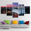 Temple Square - Nature 5 Panel Canvas Art Wall Decor
