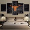 Texas Longhorns Football - Sport 5 Panel Canvas Art Wall Decor