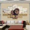 The Big Lion - Abstract Animal 5 Panel Canvas Art Wall Decor