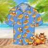 The Cat Garfield And Banana All Over Print Hawaiian Shirt