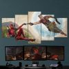 The Creation Of Deadpool By Michelangelo - Dc 5 Panel Canvas Art Wall Decor