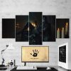 The Elders Scrolls Skyrim Dragon Viking - Gaming 5 Panel Canvas Art Wall Decor