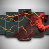 The Flash 2 - Dc 5 Panel Canvas Art Wall Decor