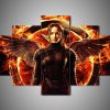 The Hunger Game - Jennifer Lawrence 1 - Movie 5 Panel Canvas Art Wall Decor