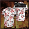 The Red Line Flag Firefighter Hawaiian Shirt
