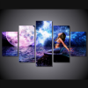 The Rusalka Blue Mermaid - Abstract 5 Panel Canvas Art Wall Decor