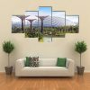 The Super Tree Grove At Gardens By The Bay - Nature 5 Panel Canvas Art Wall Decor