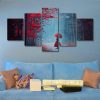 Touhou - Abstract 5 Panel Canvas Art Wall Decor