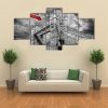 Tower Bridge London In Black & White - Nature 5 Panel Canvas Art Wall Decor