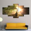 Tree Of Life Woman Nature - Abstract 5 Panel Canvas Art Wall Decor
