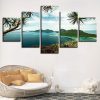 Trees Mountain 01 - Nature 5 Panel Canvas Art Wall Decor