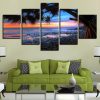 Tropical Beach Sunset - Space 5 Panel Canvas Art Wall Decor