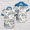 Tropical Vibe Busch Beer Blue Short Sleeve Hawaiian Shirt