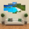 Trunk Bay On St John Island - Nature 5 Panel Canvas Art Wall Decor