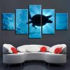 Turtle 02 - Animal 5 Panel Canvas Art Wall Decor