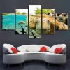 Turtle 05 - Animal 5 Panel Canvas Art Wall Decor