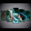 Unicorn And Girl - Abstract Animal 5 Panel Canvas Art Wall Decor