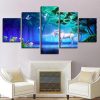 Unicorn In Wonderland - Abstract Animal 5 Panel Canvas Art Wall Decor