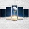 Universe Space - Space 5 Panel Canvas Art Wall Decor