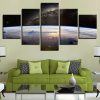 Universe Space View Planet Horizon - Space 5 Panel Canvas Art Wall Decor