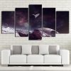 Universe Starry Sky - Space Universe 5 Panel Canvas Art Wall Decor