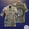 Us Veteran Skull Hawaiian Shirt