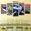 Valentino Rossi Motogp - Automative 5 Panel Canvas Art Wall Decor
