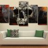 Vampire Skull 2 - Abstract 5 Panel Canvas Art Wall Decor