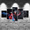 Venom Vs Spiderman - Movie 5 Panel Canvas Art Wall D�Cor