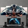 Venom vs Spiderman - DC 5 Panel Canvas Art Wall Decor