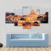 View Of Vatican City With St Peter - Nature 5 Panel Canvas Art Wall Decor