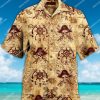 Vintage Skull Pirates And Sea Map All Over Printed Hawaiian Shirt