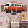Vw Volkswagen Van - Automative 5 Panel Canvas Art Wall Decor