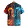 Water And Fire Horse Shirt For Men Hawaiian Shirt