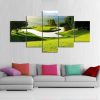 Water Hazard - Nature 5 Panel Canvas Art Wall Decor