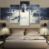 White Cristiano Ronaldo - Famous Person 5 Panel Canvas Art Wall Decor
