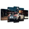 White Gtr Sports Car Modified Road To Freedom Christmas - Automative 5 Panel Canvas Art Wall Decor