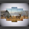 Whitetail Deer 2 - Animal 5 Panel Canvas Art Wall Decor