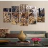 Whitetail Deer Buck And Doe - Animal 5 Panel Canvas Art Wall Decor