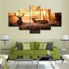 Whos King Bull - Animal 5 Panel Canvas Art Wall Decor
