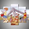 Winnie The Pooh 1 - Cartoon 5 Panel Canvas Art Wall Decor