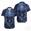 Winnipeg Jets Nhl Fan Skull Hawaiian Shirt