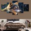 Wolf 11 - Animal 5 Panel Canvas Art Wall Decor
