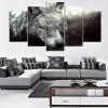 Wolf 9 - Animal 5 Panel Canvas Art Wall Decor
